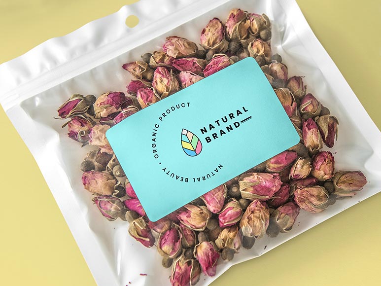 etykiety samoprzylepne na przekąski i snaki